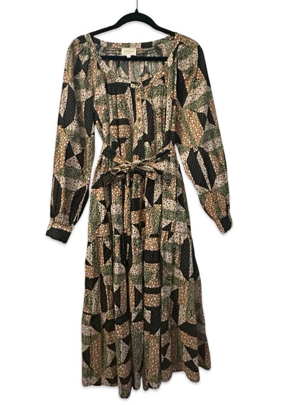 SEZANE Yuliana Dress size 2/EU 34 Boho Coastal cowgirl maxi Dress - Picture 8 of 12